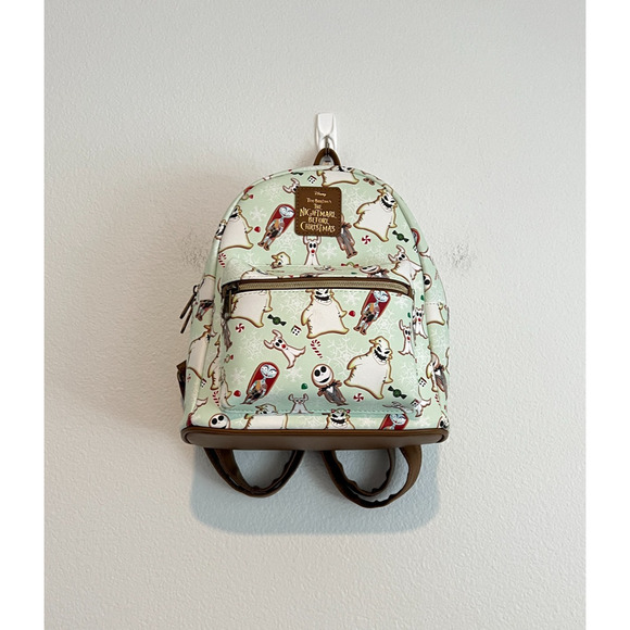 Loungefly Handbags - Loungefly Nightmare Before Christmas All-Over Gingerbread Cookie Mini Backpack